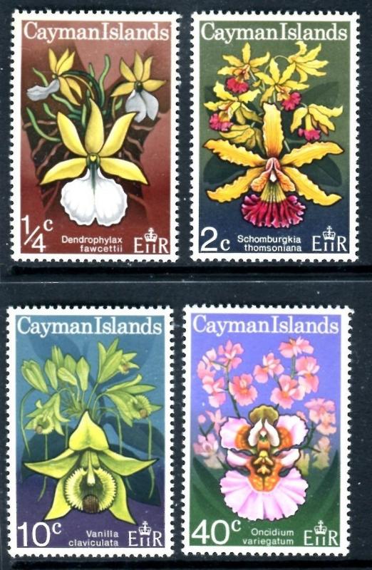 Kaimaninseln 448-451, MNH, Blumen Orchideen von Cayman Inseln. x8057
