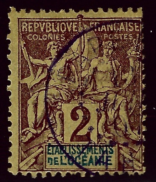 French Polynesia SC#2 Used Fine...French Polynesia is Hot!