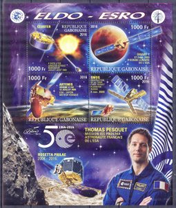 Gabon 2016 Lollini Space ELDO - ESRO ( IV ) Sheet MNH