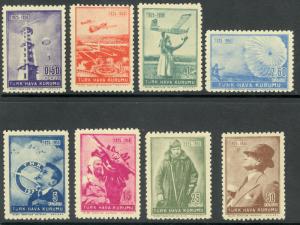 TURKEY 1950 AVIATION SOCIETY Labels Set of 8 MD Nos. 10-17 MNH