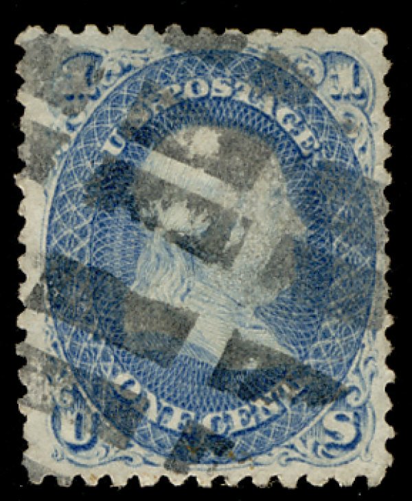 US #63 SCV $140.00 XF - SUPERB, checkerboard cancel,  very well centered,  SU...