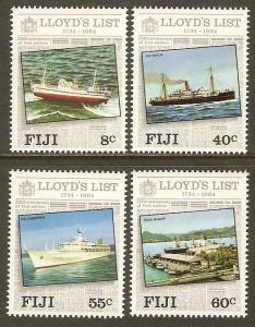 Fiji #509-12 NH Lloyd's List