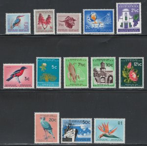 South Africa 1961 Definitives of the Republic Scott # 254 - 266 MH