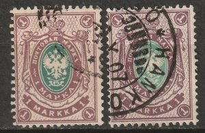 Finland 1902-14 Sc 74,74a used
