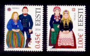 Estonia Sc# 756-7 MNH Folk Costumes 2014