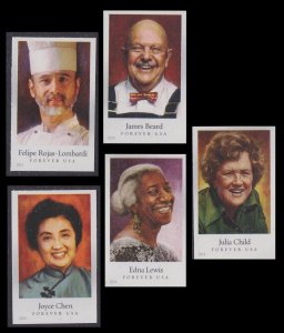 US 4922-4926 Celebrity Chefs imperf NDC set 5 MNH 2014