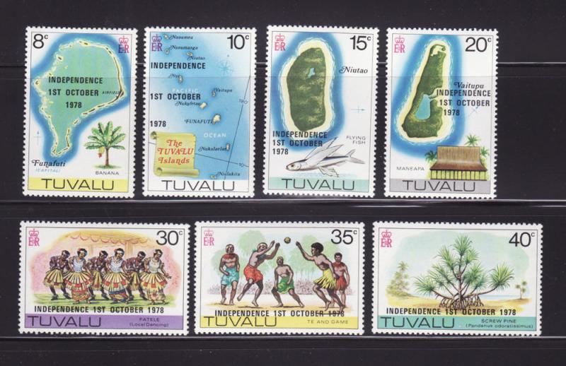 Tuvalu 85-91 Set MNH Independence (B)