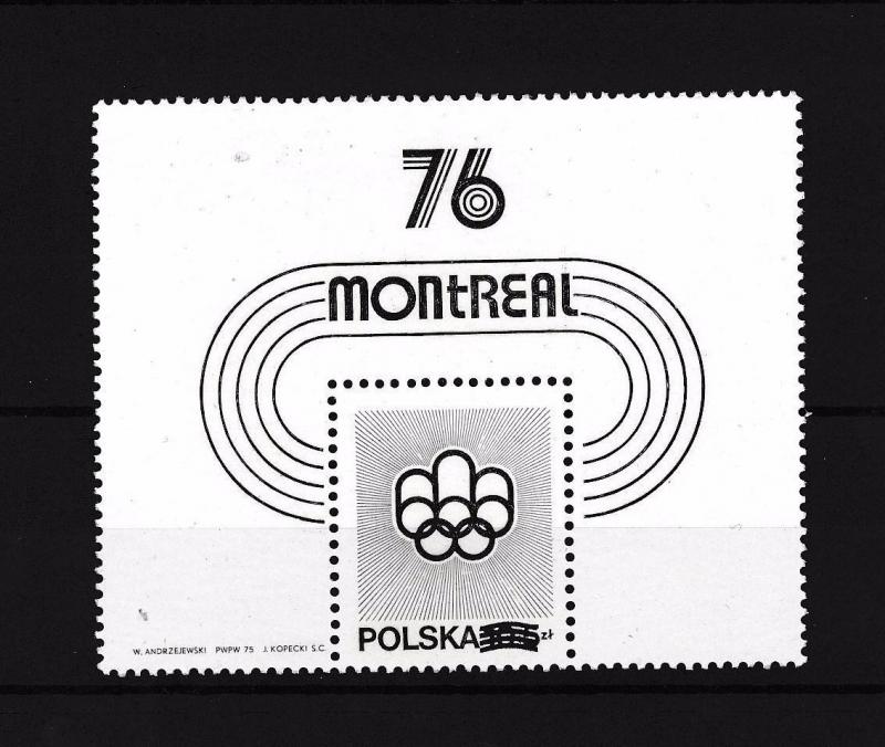 [46736] Poland 1975 Olympic games Montreal Black print MNH Sheet