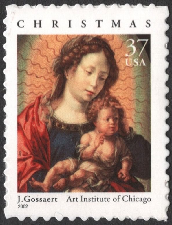 SC#3820 37¢ Madonna & Child Booklet Single (2003) SA