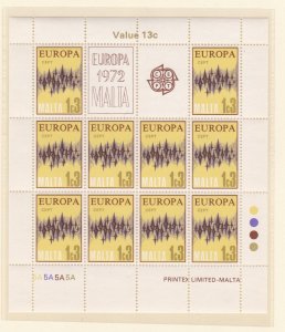 Malta # 450-453, Europa, Full Sheets, Mint NH, 1/2 Cat