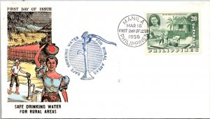 Philippines FDC 1956 - Drinking Water For Rural Areas - 20c Stamp - F43310