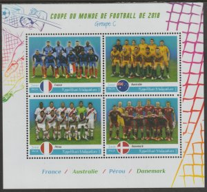 FOOTBALL WORLD CUP - GROUP C  perf sheet containing four values mnh