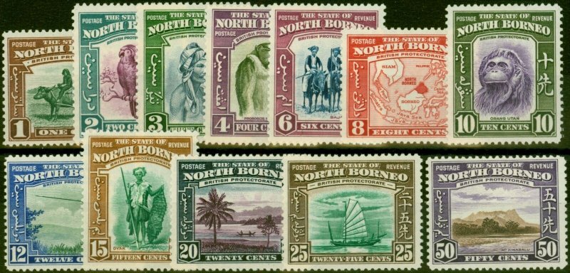 North Borneo 1939 Set of 12 to 50c SG303-314 Fine & Fresh LMM 