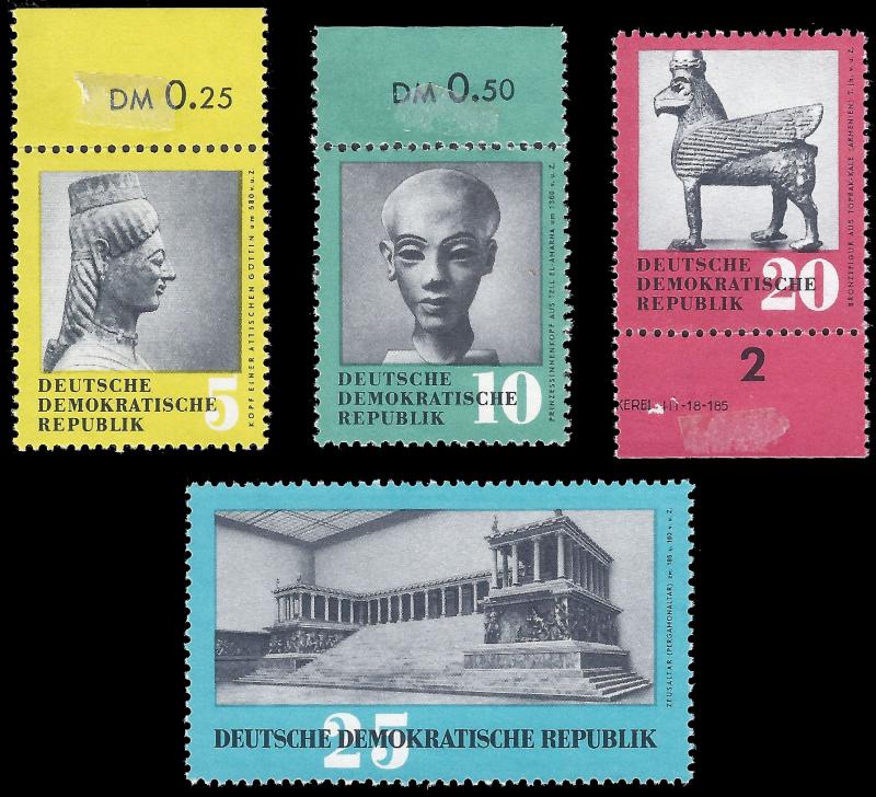 Germany DDR 1959 Sc 484-87 MNH, MLH Archaeology Museum