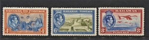 STAMP STATION PERTH Bahamas #106-108 KGVI Definitive  MVLH CV$10.00