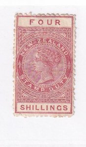 NEW ZEALAND # AR35 VF-MLH 4sh STAMP DUTY CAT VALUE $268