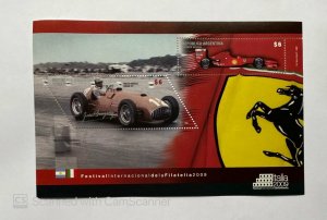 SOUVENIER SHEET	FERRARI F 60 	2009	REPUBLICA ARGENTINA 			6	PESOS	MHN 	RACING CA