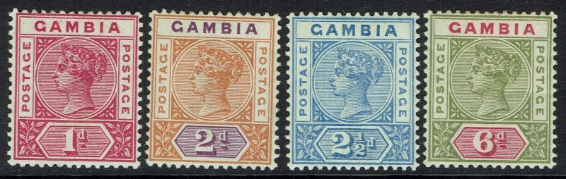 GAMBIA 1898 QV KEY TYPE RANGE TO 6D