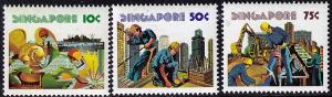 SINGAPORE Scott#276-278 1977 Labor Day MNH