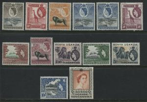 Kenya, Tanganyika, Uganda QEII first definitive set mint o.g.