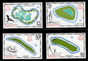 Kiribati Scott 456-459 MNH**  Island map stamp set