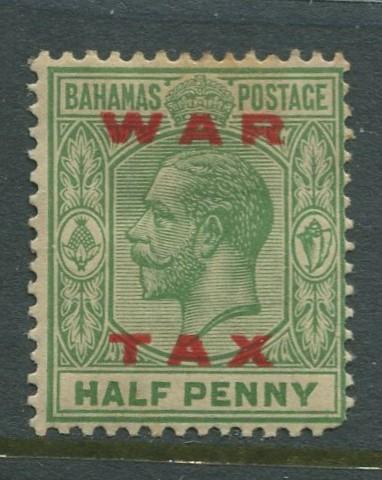 Bahamas -Scott MR11 - Queens Staircase War Tax -1919 - MH - Single 1/2p Stamp