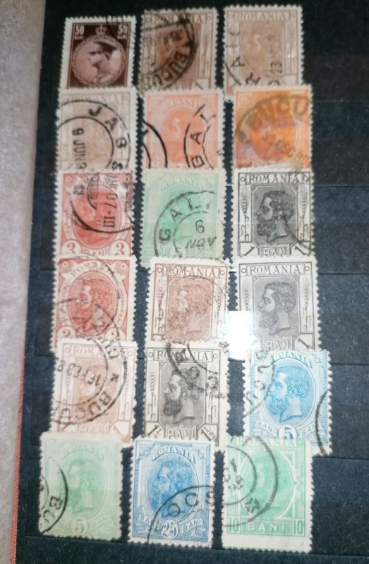 Small album with classical Romanian stamps