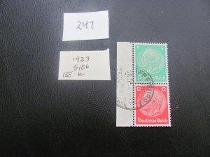 Germany 1933 USED MI. S106 BOOKLET XF 15 EUROS (247)