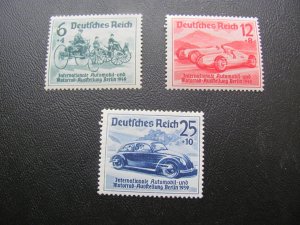 GERMANY 1939 MNH SC B134-136  CAR RACING XF 110  EUROS (100)