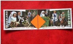 NETHERLANDS 1991 Wedding Anniversary MNH Scott# 770-771 SG 1592-1593
