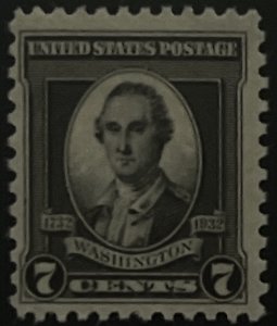 Scott #712 1932 7¢ Washington Bicentennial MNH OG