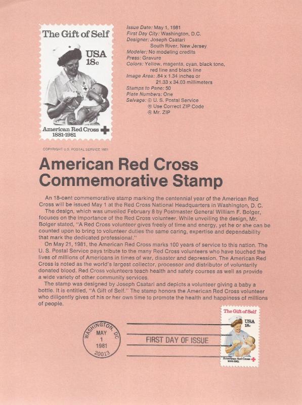 U.S. Souvenir Page SP553 Red Cross 1910  PA219