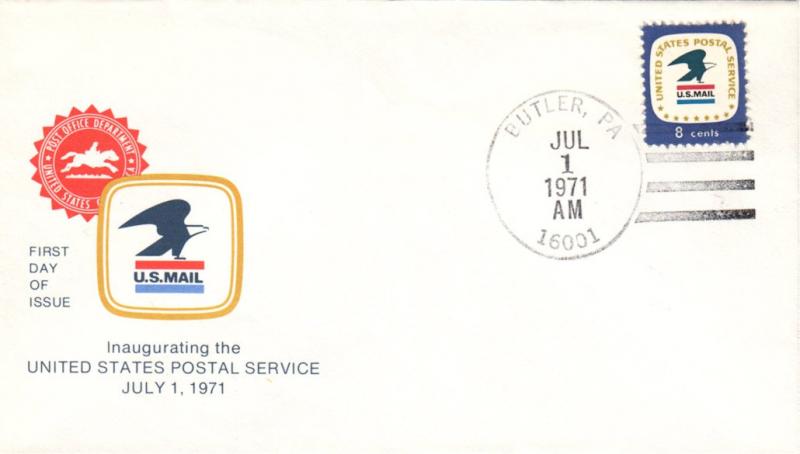 #1396 PA, Butler 7-1-71 USPS FDC