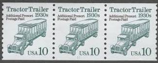 SCOTT  2458  TRACTOR TRAILER  10¢  PNC3  PLATE #22  MINT NEVER HINGED