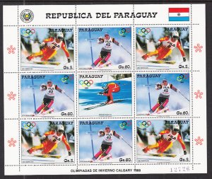 Paraguay 2237 Winter Olympics Souvenir Sheet MNH VF