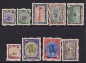 Greenland Scott # 10 - 18 VF OG never hinged nice color cv $ 500 ! see pic !