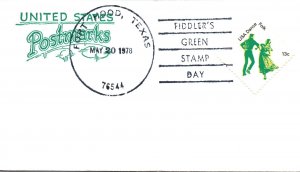 US SPECIAL EVENT CANCELLATION COVER FIDDLER'S GREEN STAMP BAY FORT HOOD TEXAS 78