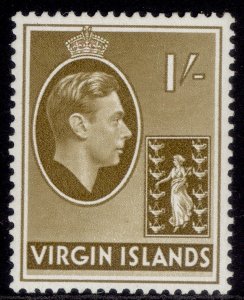 BRITISH VIRGIN ISLANDS GVI SG117a, 1s olive-brown, M MINT.