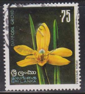 SRI LANKA Scott # 497 Used - Daffodil Orchid