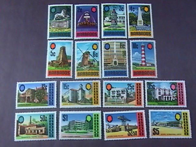 BARBADOS # 328-343 -MINT/NEVER HINGED---COMPLETE SET---QEII---1970