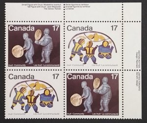 Canada 838a Plate Block UR VF MNH