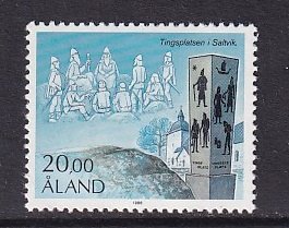 Aland islands  #22  MNH  1986  definitive set  20m  ancient court site