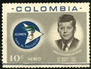 COLOMBIA #C455, USED AIRMAIL - 1963 - COLOMBIA216