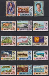 Sc 7 /  21 Jersey GB 1969 QE Queen Elizabeth complete set to £1  MNH CV $30.05