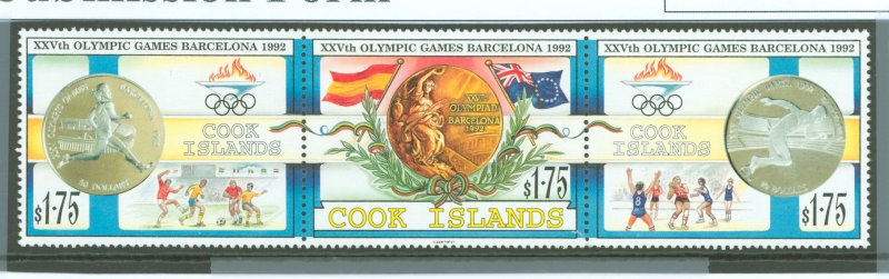 Cook Islands 1992 Scott 1108-1109 Olympics MNH