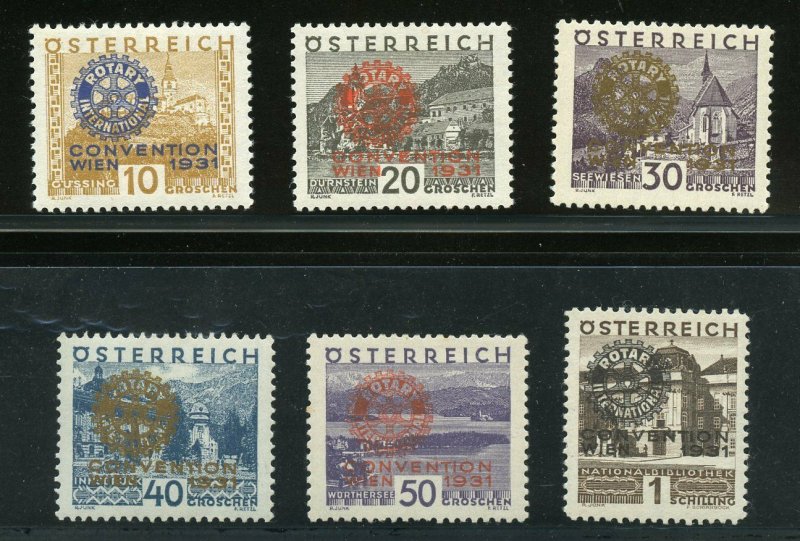 AUSTRIA  SCOTT #B87/92 ROTARY  MINT NEVER HINGED 