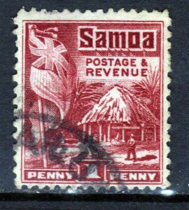 Samoa 1921 KGV 1d Lake Native Hut Used SG 154 ( M718 )