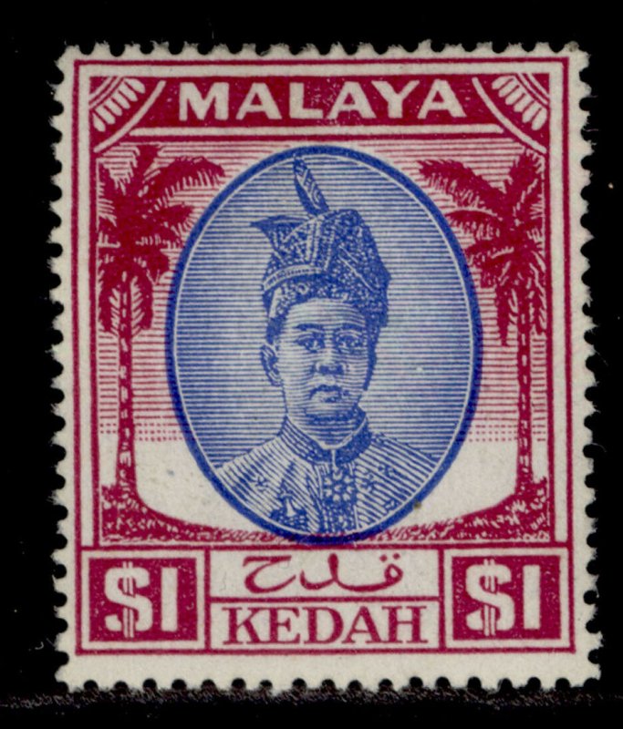 MALAYSIA - Kedah QEII SG88, $1 blue & purple, M MINT. 