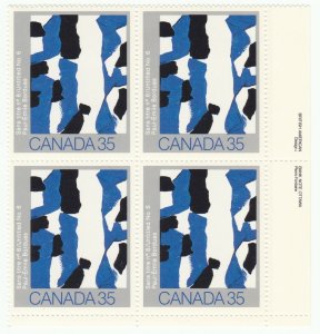 889 Untitled art  MNH - Plate block LR