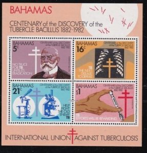Album Treasures Bahamas Scott # 508a TB Bacillus Centenary SS Mint NH